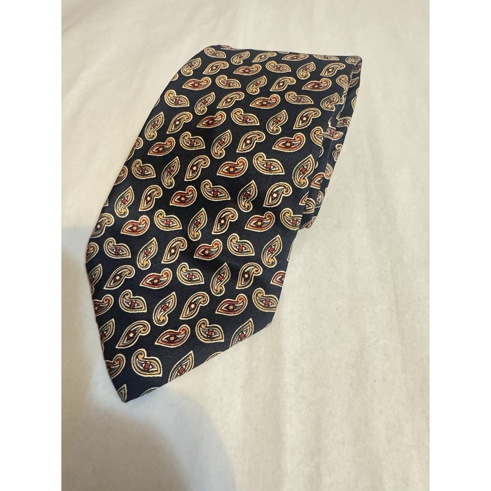 Vintage Brooks Brothers All Silk Necktie Multi Color Paisley Made in USA 57 in